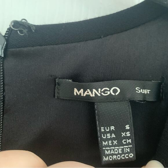 Mango Suit by MNG Brown & Black Contrast Sheath Dress w/ Brass Epaulette Detail - Picture 5 of 8